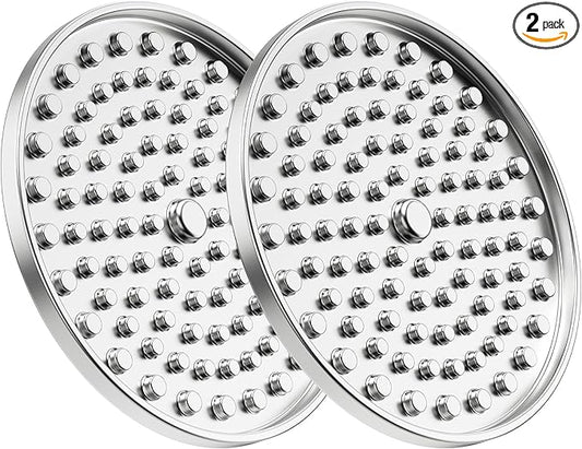 Double Wall Stainless Steel Lick Mat for Dogs & Cats, Chew Proof Slow Feeder for Anxiety Relief & Puppy Enrichment, Non-Slip, Whisker Friendly, Dishwasher Safe Licking Pad [2Pack]