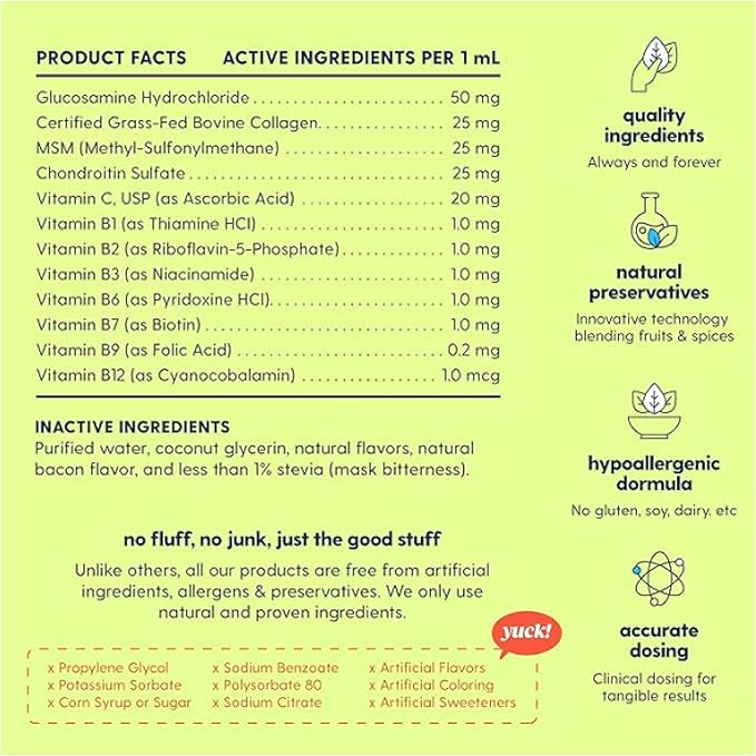 Taily Multivitamin with Liquid Collagen for Dogs and Cats – 12-in-1 Super Daily Formula for Joint, Gut, Allergy, Immune, Skin, Coat, and Urinary Tract Support - Liquid Collagen, Glucosamine for Dogs