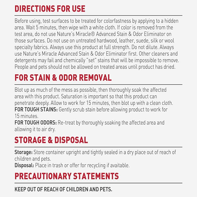 Nature’s Miracle Advanced Stain & Odor Eliminator For Dogs With Flip & Go Sprayer, 64 Ounces, Enzymatic Formula For Severe Dog Messes Including Urine, Feces, Diarrhea And Vomit Stains And Odors