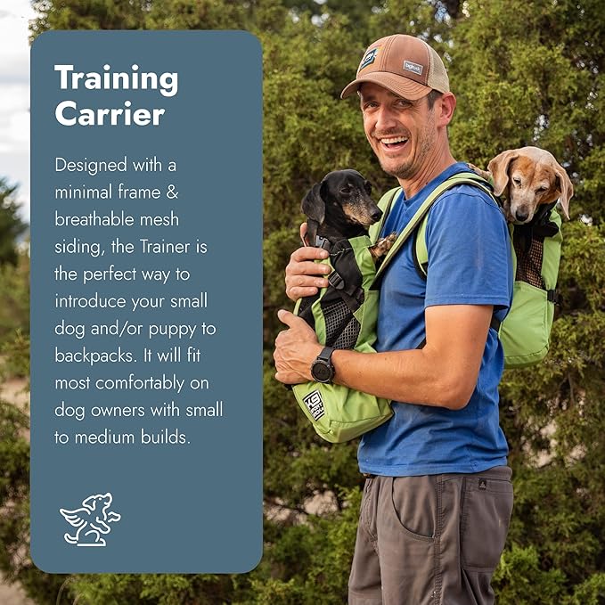 K9 Sport Sack Trainer - X-Small, Iron Gate - Ideal for Dogs with 9-12” Back Length - Backpack-Style Training Carrier - Meant for Quick, Non-Strenuous Activities