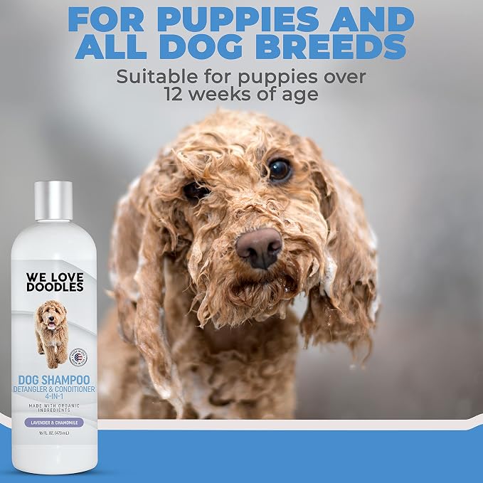 We Love Doodles Hypoallergenic & Lavender Dog Shampoo Bundle - Sensitive Skin & Allergies, for Matted Pet Hair, Shampoo for Puppies, Made in The USA