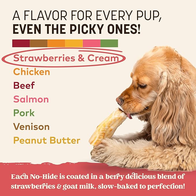 Earth Animal No-Hide Rolls Strawberries & Cream Vegetarian Recipe Small Natural Rawhide Alternative Dog Chews, 6 Pack Value Pack