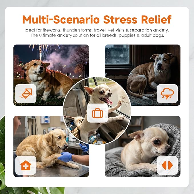 Dog Calming Chews - Calming Treats for Dogs for Separation Anxiety| Anxiety Relief for All Breeds, Puppies & Adult Dogs, Bacon Flavor, 120 Count