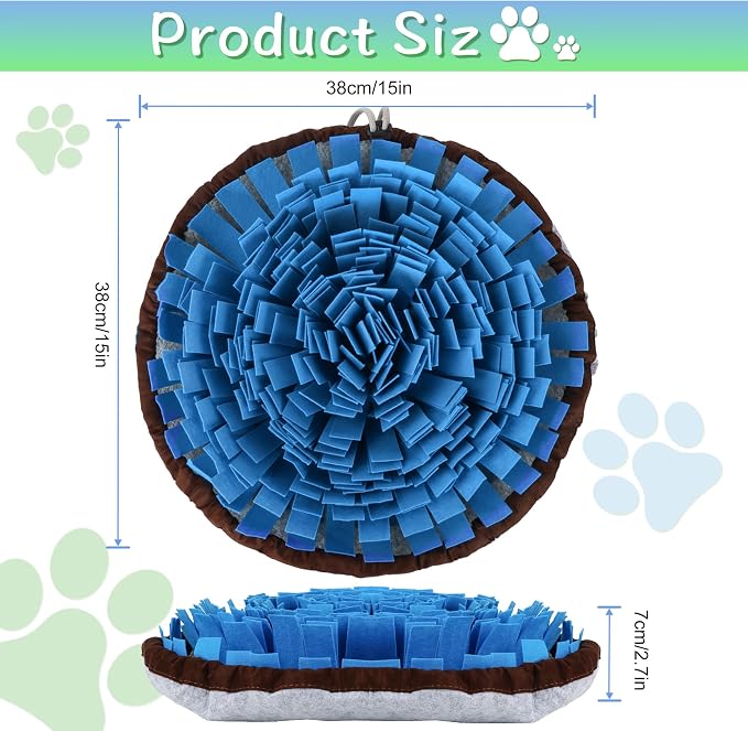 2-Pack Snuffle Mat for Dogs, Adjustable Size Encourages Natural Foraging Skills for Cat and Rabbit or Other Pet