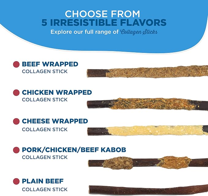 Best Bully Sticks Cheese Wrapped Beef Collagen Sticks - 6 Inch 10 Count (Pack of 1) - All-Natural, USA Baked and Packed, Easily Digestible, Limited Ingredient, Rawhide Alternative