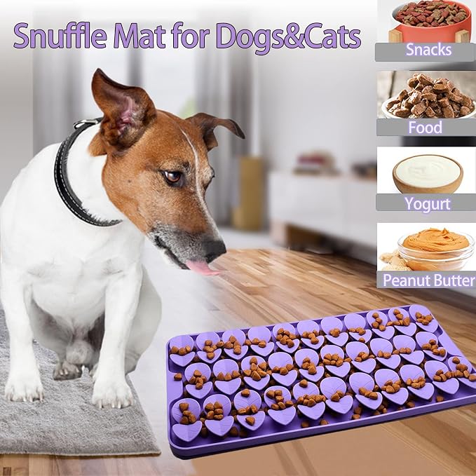 Silicone Snuffle Mat for Dog,Slow Feeder Lick Mat with Suction Cups for Slow Eating Snuffle Mat for Medium Dogs,Silicone Slow Feeder Lick Mat for Dogs Slow Eating