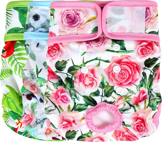wegreeco Washable Female Dog Diapers (Pack of 3)