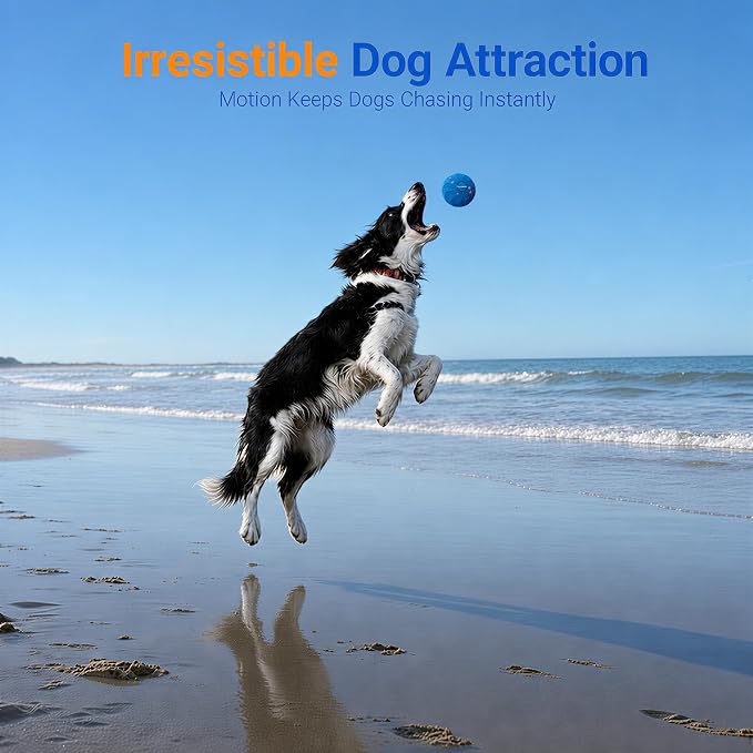 T02 Interactive Dog Ball Shell for 82mm Smart Dog Toy – Lightweight 90g Replacement Outer Shell, 2-in-1 Fetch & Throw Dog Ball for Independent Play, Compatible with T02 Removable Motor