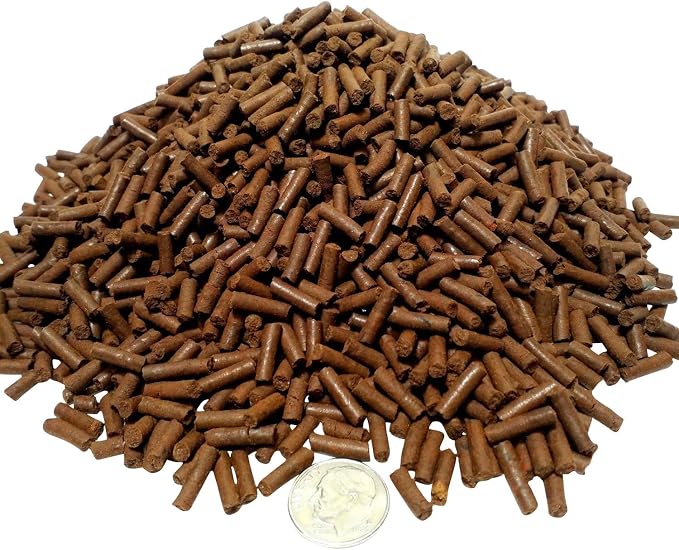 5-Type 1/8" x 7/16" Sinking Sticks of Multi-Worms, California Blackworms, Tubifex Worm, Earthworms, Bloodworm Sticks for Shrimp, Snails All Tropical Fish - 1/4-lb