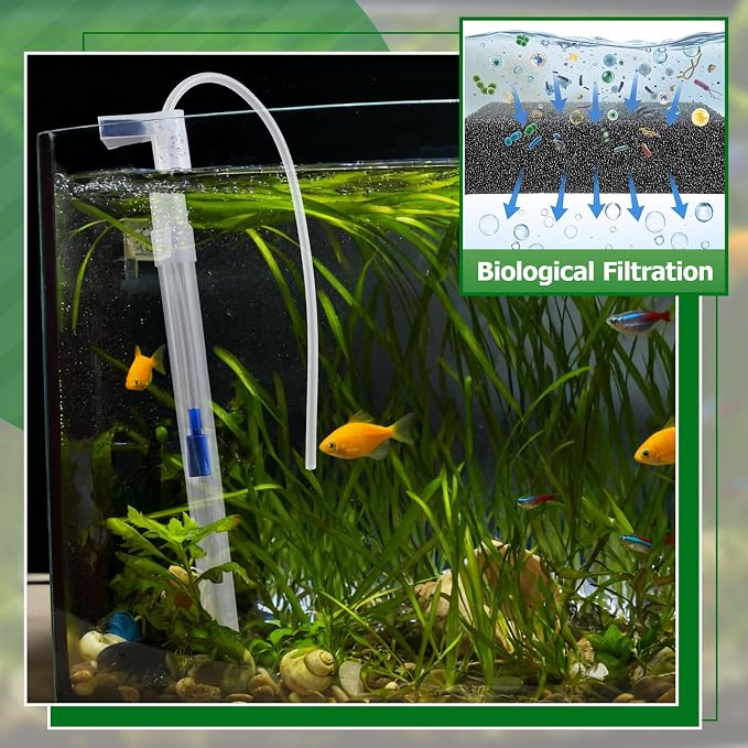 Sieral Undergravel Aquarium Filter for 40-55 Gallon Tanks, 16 Pcs 5.7'' x 5.7'' Plates, Under Gravel System for Clean Water, with 4 Uplift Tube and 1 Filter Cotton, for Fish Tank Fresh and Saltwater