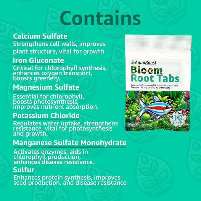 Bloom Root Tabs Aquarium Plant Supplement | Fish Tank Root Tabs (40 Pack)