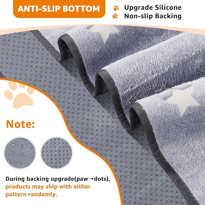 LOOBANI Washable Pee Pads for Dogs, Reusable Pee Pads for Dog Puppy Training Mat Non Slip Whelping Mat for Dog Playpen, Crate, Car, Grey 2 Pack 18 x 24 in