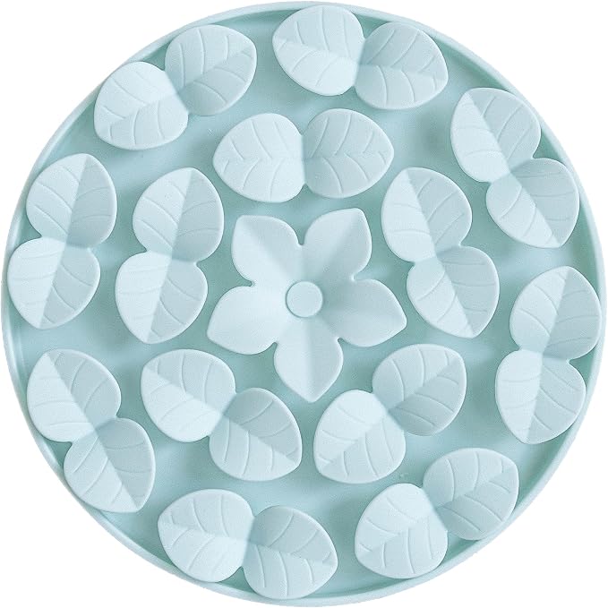 Dexypaws: Enrichment Snuffle Mat: Sky Blue Circle - Textured Dog Feeding Pad, Food Grade Silicone, Spread Food & Treats, Pet Soothing, Suction Back