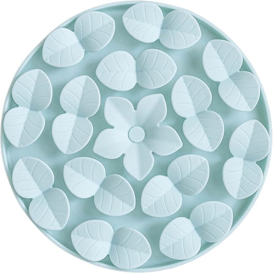 Dexypaws: Enrichment Snuffle Mat: Sky Blue Circle - Textured Dog Feeding Pad, Food Grade Silicone, Spread Food & Treats, Pet Soothing, Suction Back