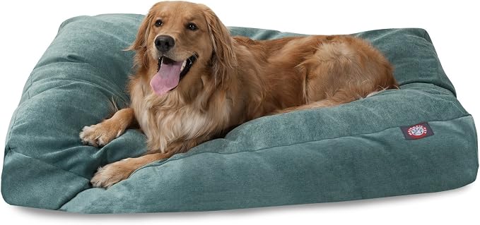 Majestic Pet Villa Rectangle Dog Bed Washable – Non Slip Comfy Pet Bed – Crate Bed with Removable Washable Cover – Kennel Bed for Sleeping, Polyester Fiber, Medium, Marine
