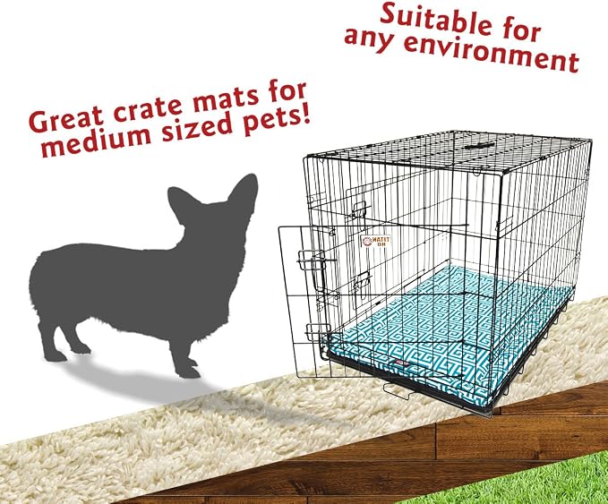36" Towers Pacific Blue Crate Dog Bed Mat By Majestic Pet Products