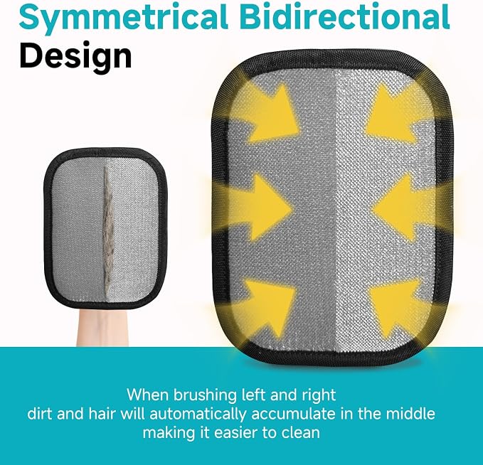 Pet Hair Remover Gloves Brush for Dogs & Cats,Electrostatic Reusable Pet Hair Remover Tool for Laundry,Clothing,Couch,Carpet,Car Seat,Upgraded Animal Fur Removal Tool