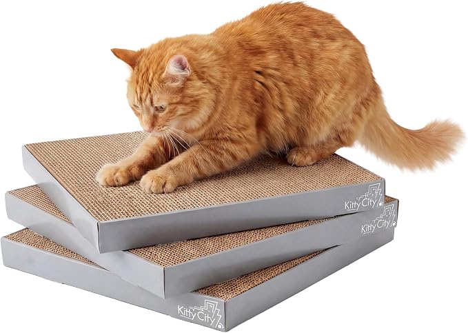 Kitty City Gray Corrugate Scratchers 3-Pack