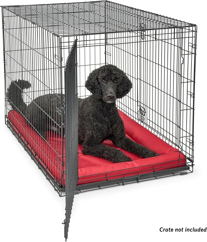 MidWest Homes for Pets Water Repellant Easy Wipe Clean Ultra-Rugged MAXX Dog Beds, Super Durable Dog Bed Designed to Fit 48-inch Dog Crates, Features Slip Resistant Bottom, Part 40548-RD, Red