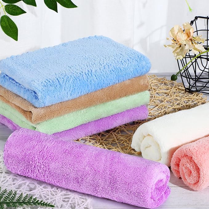 Newwiee 24 Pcs Guinea Pig Fleece Bedding Blankets Bulk Washable Small Animal Fleece Cage Liners Pet Wash Cloth Sleeping Mat Cover for Hamster Chinchilla Rabbit Hedgehog (18 x 24 Inches,Multicolor)