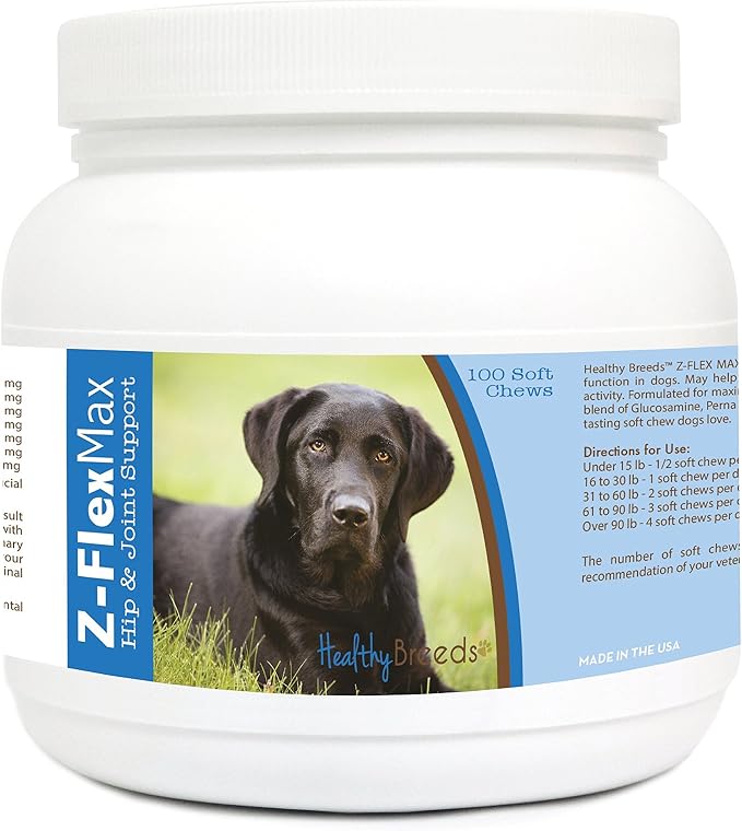 Healthy Breeds Labrador Retriever Z-Flex Max Hip & Joint Soft Chews 100 Count