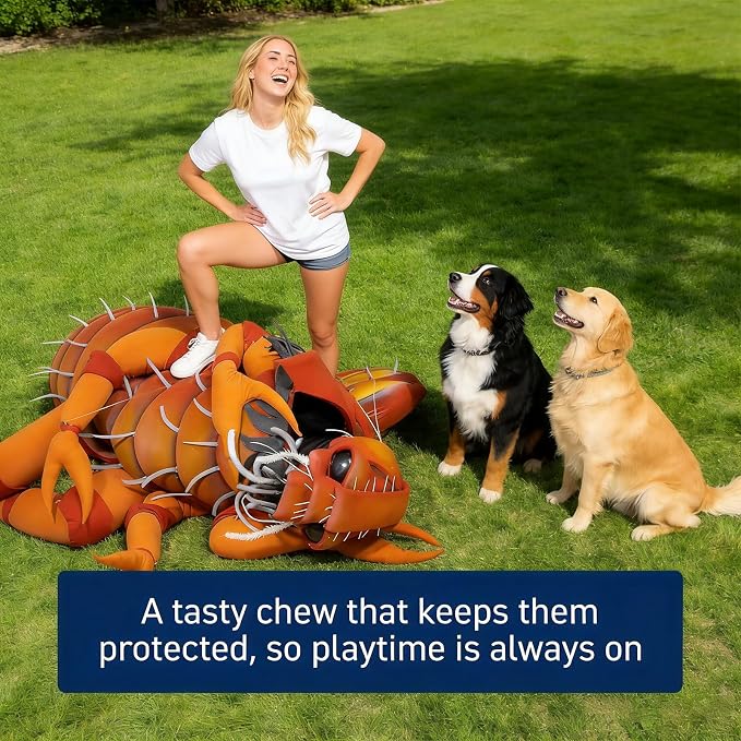Natural Flea and Tick Prevention for Dogs Chewables, 180 Cts, Oral Flea Pills for Dogs, Dog Flea and Tick Treatment, Skin & Coat Support Supplement
