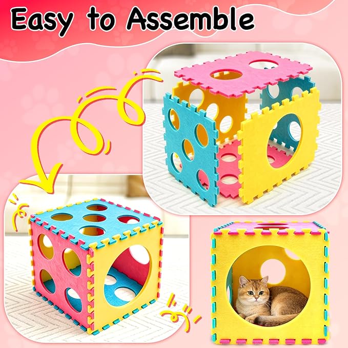 Interactive Cat Toys for Indoor Cats, 39Pcs Kitten Toys with Feather Wand, Catnip Toys, Cat Balls, Springs and Silvervine Sticks for Bored Cats