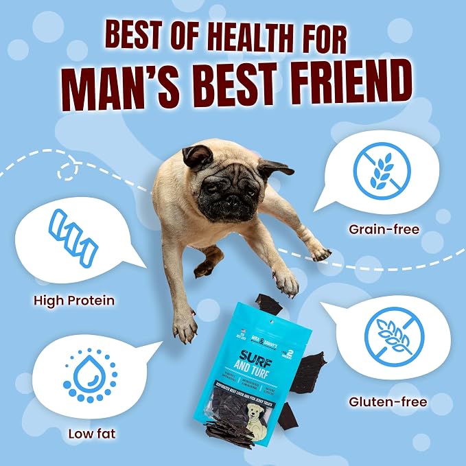 Mika & Sammy's Gourmet Beef Liver Jerky Dog Treats Made in the USA. (Surf & Turf 12 oz)