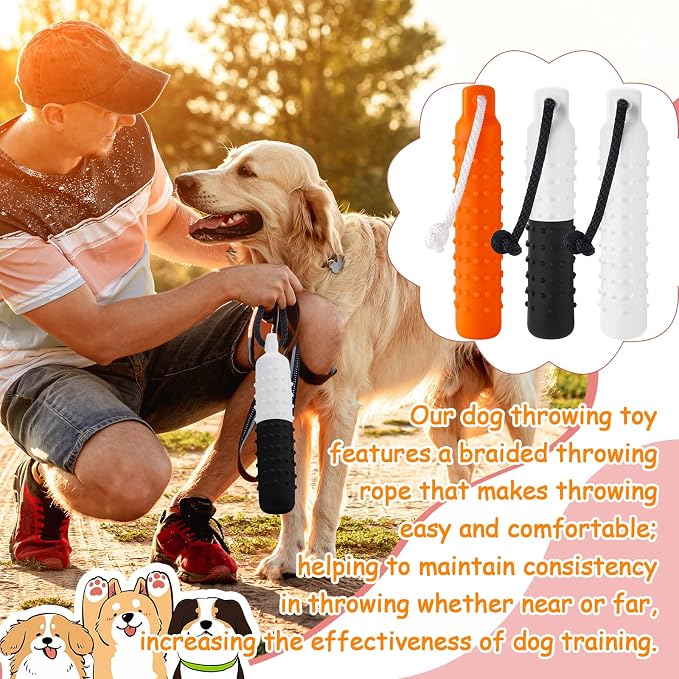 Blueweenly 6 Pcs Dog Bumper Toy for Water Retrieving Plastic Puppy Training Dummy Dog Float Toy Lightweight for Float on The Water Pool Outdoor Training Hunting Fetching (Assort Color)