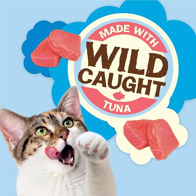 Purina Friskies Natural Cat Treats, Party Mix Natural Yums With Wild Caught Tuna and Added Vitamins, Minerals and Nutrients - 20 oz. Canister