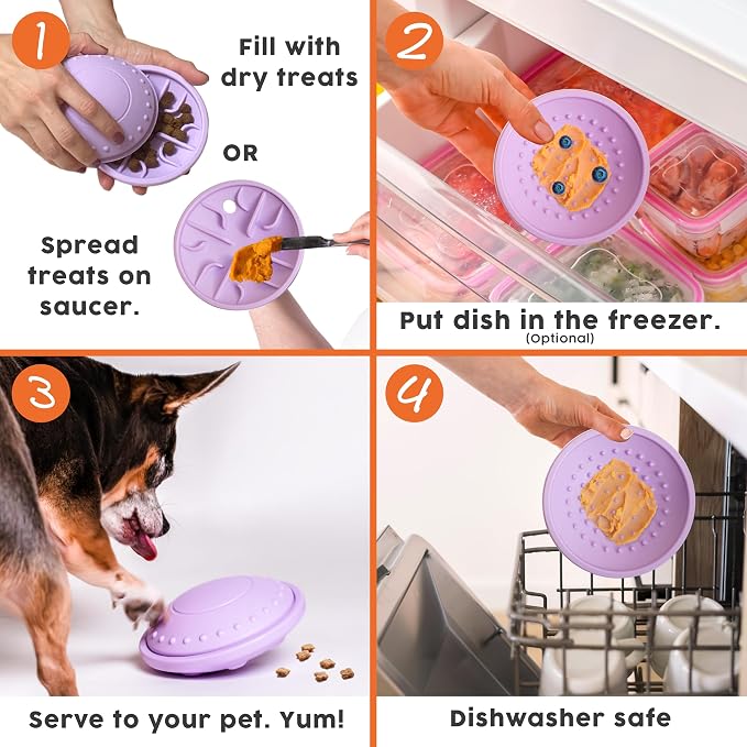 Lick Mat + Dog Treat Puzzle Bundle – Silicone, Non-Slip, and Dishwasher Safe Pet Products
