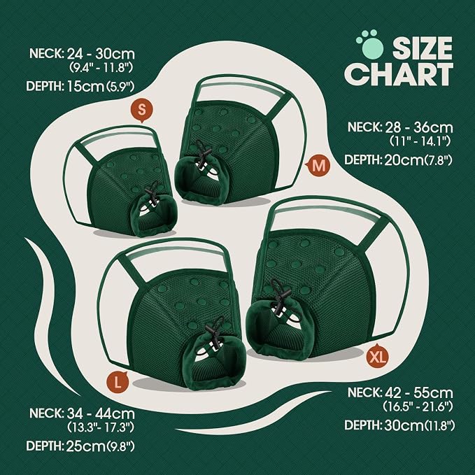 Kuoser Large Dog Cone Collar After Surgery, Soft Cone for Dogs to Stop Licking, Breathable Pet Recovery Collar Comfortable Elizabethan Collars, Adjustable Protective Dog Cones for Large Dogs, Green XL