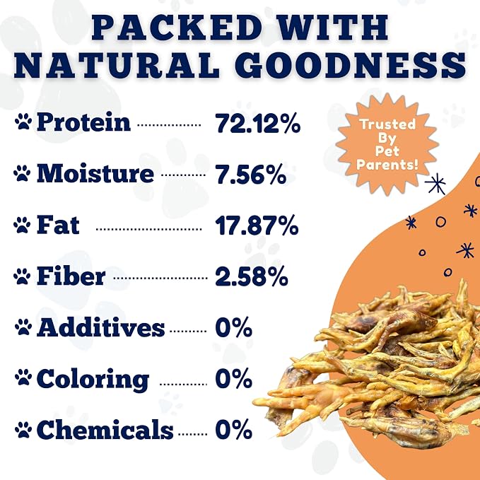 Amazing Dog Treats - Chicken Feet Dog Treats (12 Count) - All Natural Chicken Feet for Dogs American Grade Dog Chew Bones