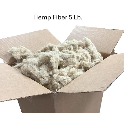 Hemp Nesting Fiber - 5 lb Chicken Nest Box Pad Hemp Fiber Fill - Absorbent DUST Free- Egg Laying Chickens coop, Horse stall, Rabbit, Reptile, Hamster, Cage Fibre, FiberFill Washable - Grown in USA