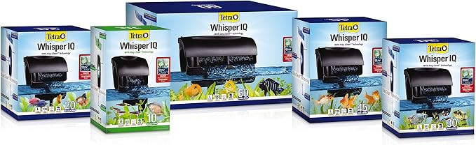 Tetra Whisper IQ Power Filter 45 Gallons, 215 GPH, with Stay Clean Technology