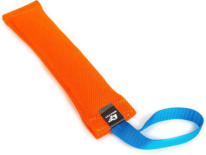 Bull Fit 2X K9 Dog Bite Tug Toy with Strong Handles - Made of Durable & Tear-Resistant French Linen - Perfect for Tug of War, Fetch & Puppy Training - Ideal for Medium to Large Dogs
