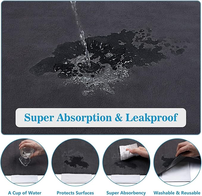 Washable Pee Pads for Dogs, 72" *72" Reusable Pee Pads Non-Slip Dog Pee Pads Heavy Absorbency Puppy Pee Pads Quick Dry Whelping Pads/Waterproof Puppy Training Pad for Playpen, Crate, Floor