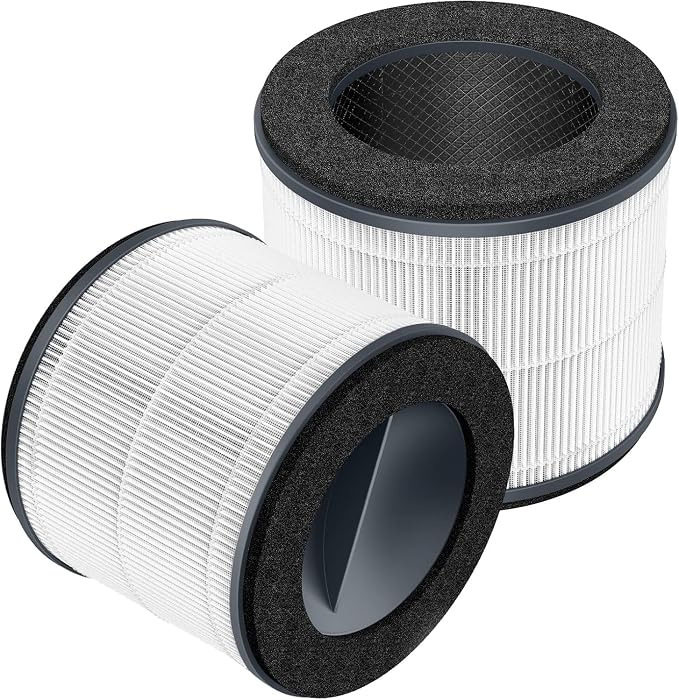 AP-T10-WT AP-T10FL Replacement Filter Compatible with HoMedics Air Purifier Filter Replacement TotalClean Tower Model AP-T10 AP-T10-WT AP-T10-BK Ture HEPA Type w/ 3-Stage Filtration, 2-Pack