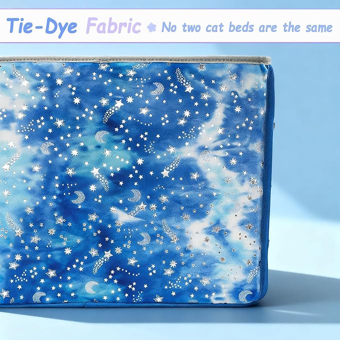CWV Interactive Cat Toys for Indoor Cats, Kitten Toys with Scratch Pad， Cat Hideaway with Peekaboo Holes, Star Cat House Cave with Soft Pillow