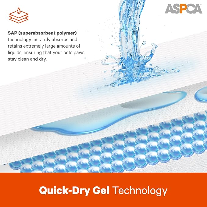 ASPCA Scented Puppy Pads, Dog Training Pee Pads, Absorbent Potty for Dogs, Quick-Drying Leakproof Large with Odor Control (Mountain, 50 Count - (XL 28 x 30))
