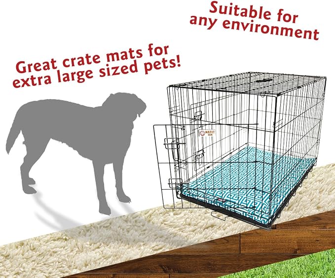 48" Towers Pacific Blue Crate Dog Bed Mat By Majestic Pet Products