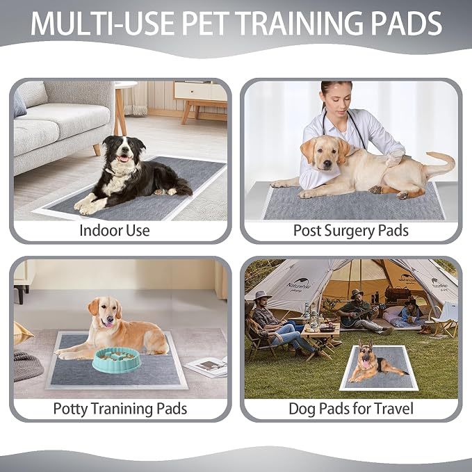 Dog Pee Pads Odor-Control Super Absorbent Charcoal Potty Training | extra large pee pads xxl, disposable urine bed pads for odor-control, training liners for housebreaking puppy pads 30 pcs