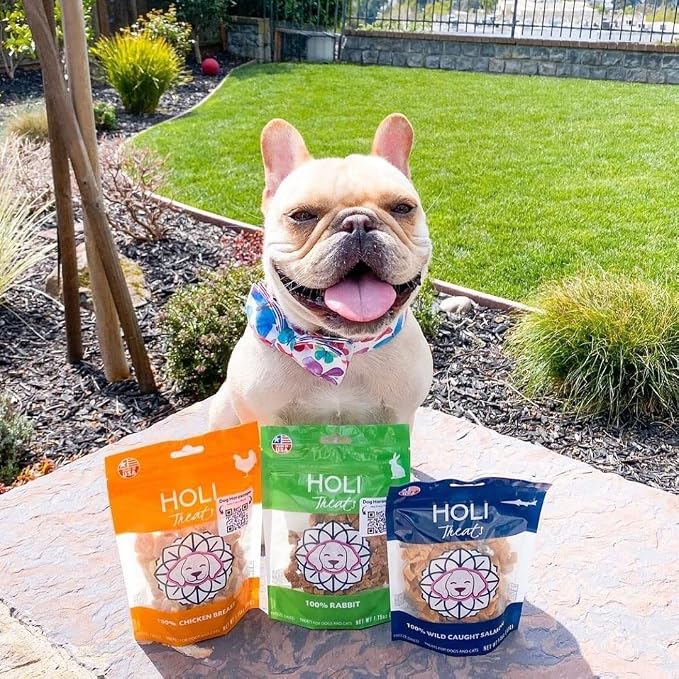 HOLI Freeze Dried Rabbit Dog Treats – Single Ingredient Freeze Dried Rabbit Treats for Dogs – All Natural – High Value Training Treats - (3.5 Ounce - 2 Pack)