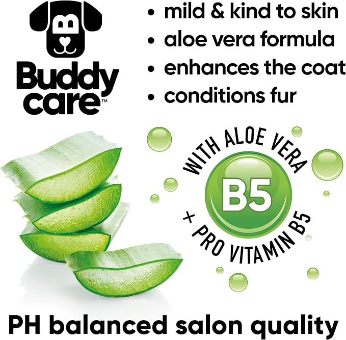 Buddycare Shed Control Dog Shampoo Aloe & Lemongrass Scented | with Aloe Vera and Pro Vitamin B5 (50.72oz)