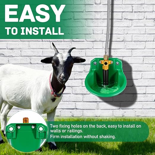 Automatic Goat Waterer Automatic Sheep Water Bowl Touch-Activated Waterer Animal Livestock Water Dispenser for Goat Sheep Pig Piglet Calf Dog