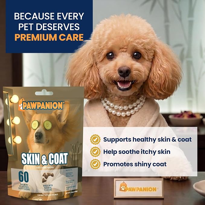 Skin & Coat Soft Chews for Dogs Anti Shedding Formula 60 Count