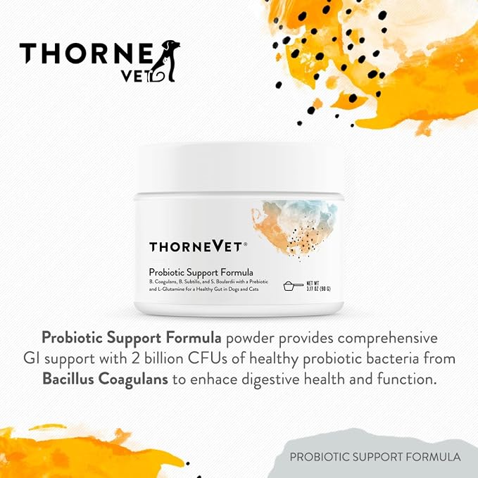 ThorneVET Probiotic Support Formula – Gastrointestinal Support for Dogs, Cats & Horses, Powder