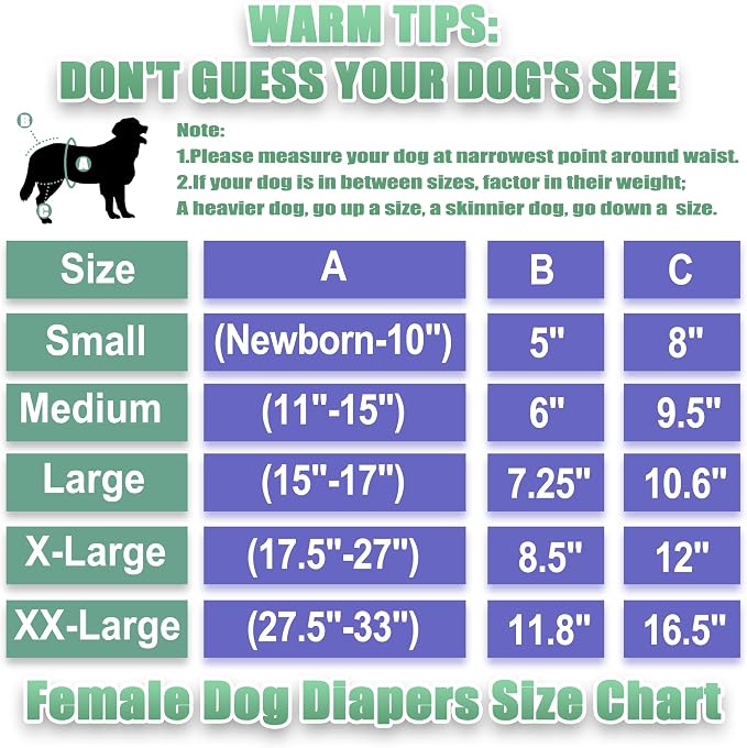 wegreeco Washable Female Dog Diapers Highly Absorbent Reusable Diapers for Dog in Heat Period, 3 Pack (Ink Painting, XX-Large)