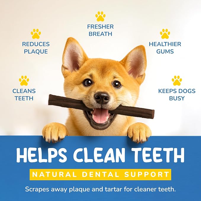 CHARLEY & ME Premium Collagen Sticks for Dogs - Long Lasting Dog Treats, Free Dog Chew Sticks - Hip & Joint Support, Healthy Skin, Shiny Coat - 100% Natural Beef - 6 Inches (Pack of 25)