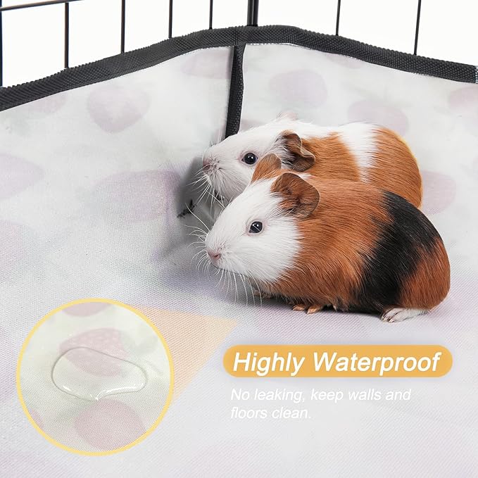 Guinea Pig Cage Liner，Washable Waterproof Oxford Cloth Cage Liners for Small Animals,Hamster Chinchilla Hedgehog Rabbit and Other Small Animals Not Include Cage(28x28 inches)